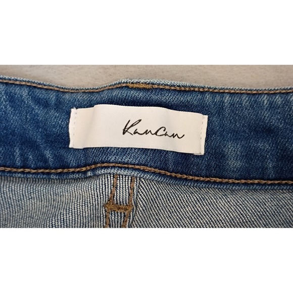KanCan Women's Size 13/30 (33" Inseam) Mid Wash High Rise Flare Leg Blue Jeans - Picture 7 of 12